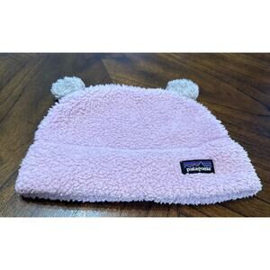 Patagonia Kids Hat 24 Mths Pink Beanie Outdoor Winter Baby Furry Friends Fleece